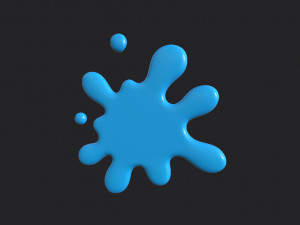 cartoon splash Model 3D