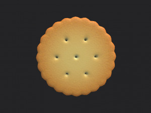 round cracker 3D मॉडल