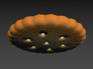 round cracker 3D मॉडल