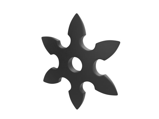 shuriken Model 3D .c4d .max .obj .3ds .fbx .stl .blend 