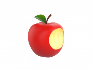 bitten apple 3D मॉडल