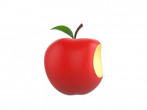 bitten apple 3D Модель