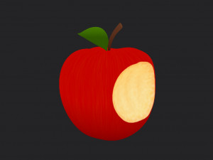 bitten apple 3D Модель