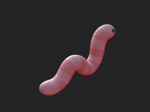 cartoon worm 3D Модель