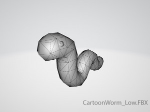 cartoon worm 3D Модель