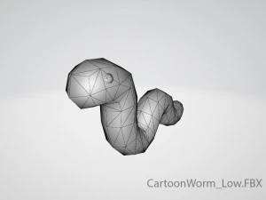 cartoon worm 3D Model