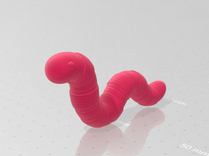 cartoon worm 3D Модель
