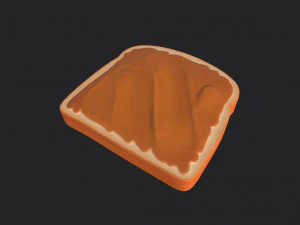 peanut butter toast 3D Model
