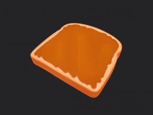 peanut butter toast 3D Model