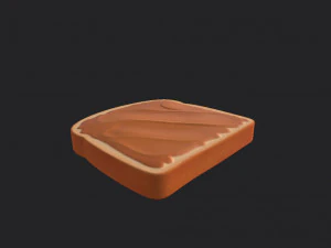 peanut butter toast 3D Model