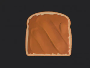 peanut butter toast 3D Model