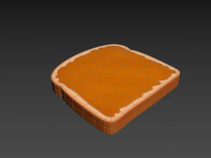peanut butter toast 3D Model