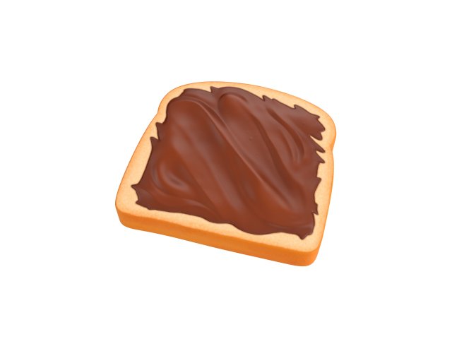 nutella toast 3D Model .c4d .max .obj .3ds .fbx .stl .blend 