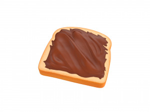 nutella toast Modelo 3D