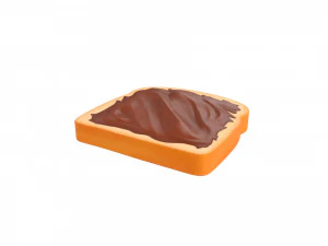 pain grill&eacute; au nutella Modèle 3D