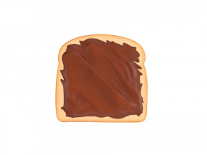 pain grill&eacute; au nutella Modèle 3D