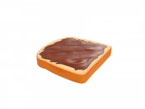 pain grill&eacute; au nutella Modèle 3D