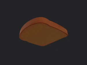 pain grill&eacute; au nutella Modèle 3D
