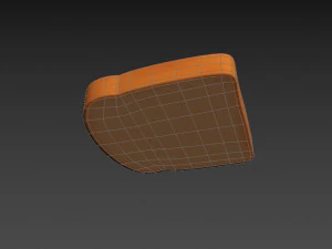 pain grill&eacute; au nutella Modèle 3D