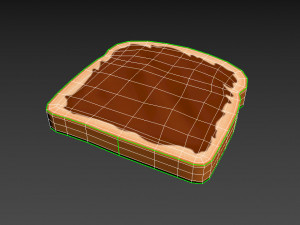 nutella toast 3D Model