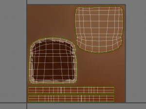 pain grill&eacute; au nutella Modèle 3D