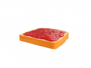 toast with jam 3D Model