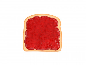 toast with jam 3D Model