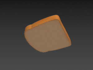 toast with jam 3D Model