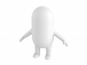 rigged capsule man 3D-Modell