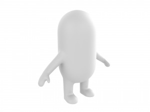 rigged capsule man 3D-Modell