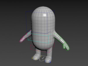 rigged capsule man 3D-Modell