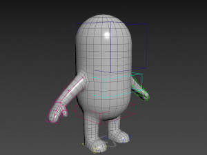 rigged capsule man 3D-Modell