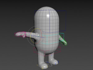 rigged capsule man 3D-Modell