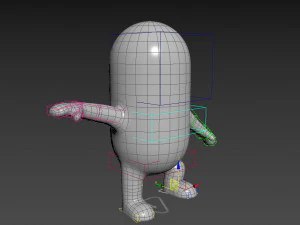 rigged capsule man 3D Model