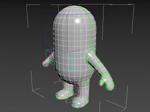 rigged capsule man 3D-Modell