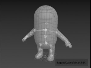 rigged capsule man 3D-Modell