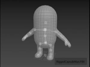 rigged capsule man 3D Model
