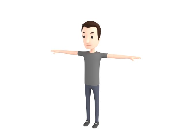 cartoonman030 man 3D-Modell .c4d .max .obj .3ds .fbx .stl .blend 
