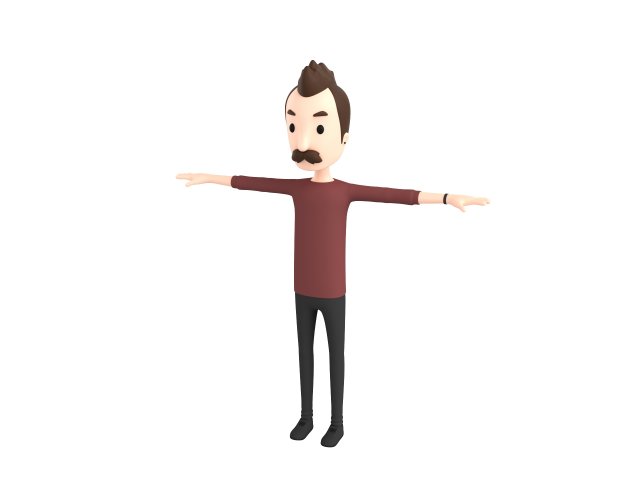 cartoonman031 man Model 3D .c4d .max .obj .3ds .fbx .stl .blend 