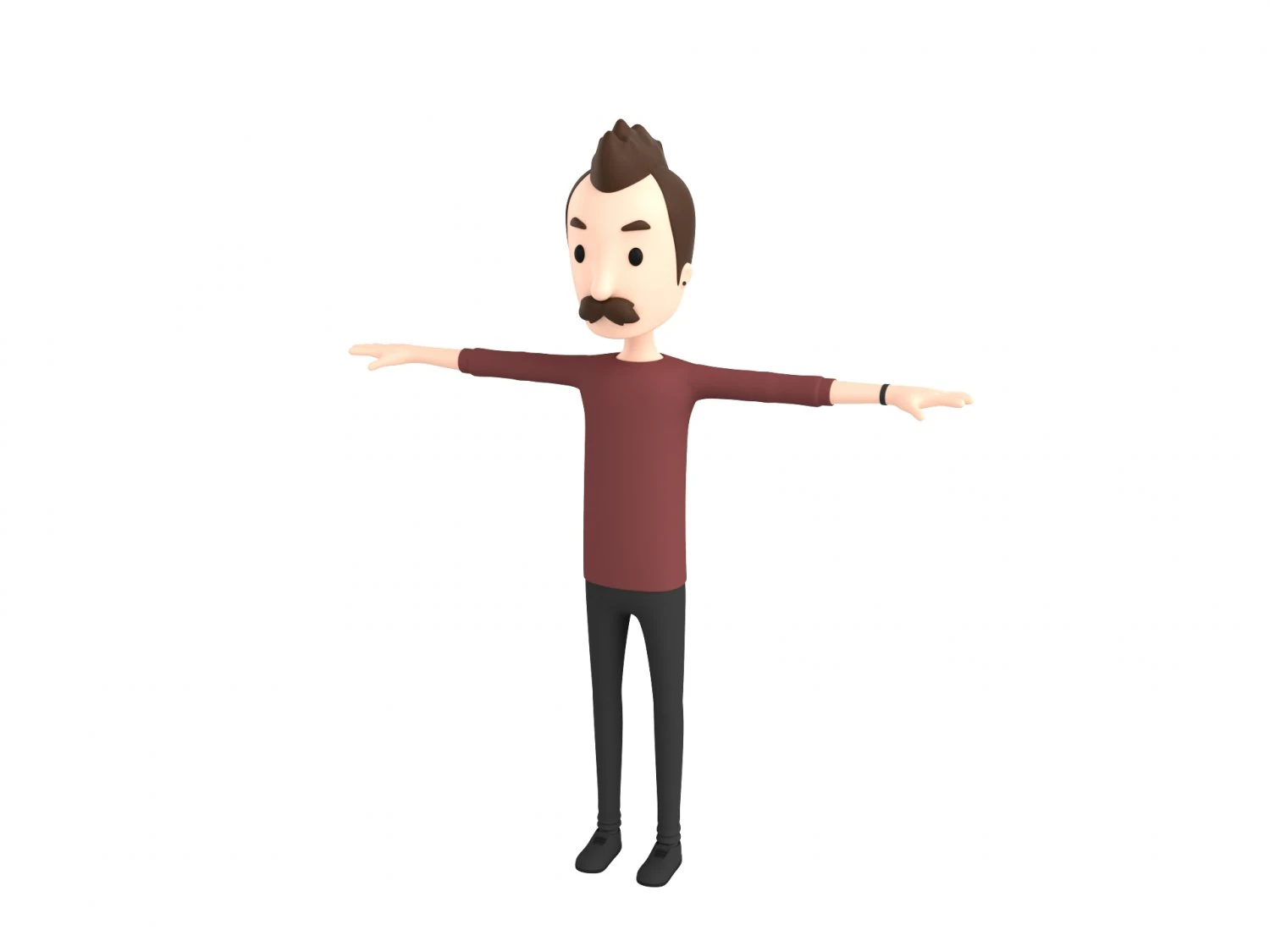 rysunkowyman031 mężczyzna Model 3D .c4d .max .obj .3ds .fbx .stl .blend 