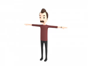 hombre caricatura031 Modelo 3D