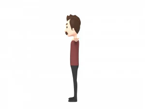 rysunkowyman031 mężczyzna Model 3D