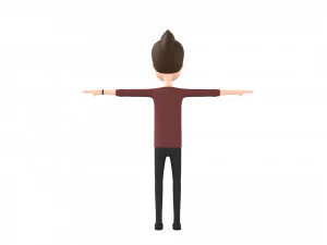 rysunkowyman031 mężczyzna Model 3D