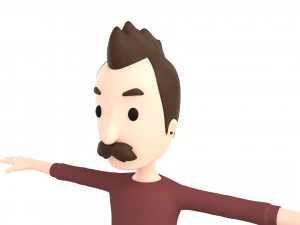 rysunkowyman031 mężczyzna Model 3D