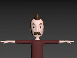 rysunkowyman031 mężczyzna Model 3D