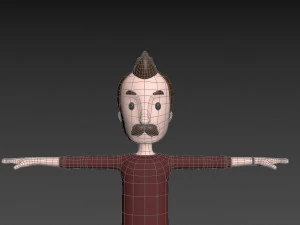 rysunkowyman031 mężczyzna Model 3D