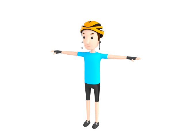 cartoonman032 cyclist 3D 模型 .c4d .max .obj .3ds .fbx .stl .blend 