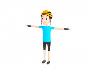 cartoonman032 cyclist 3D Model