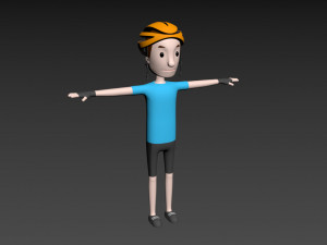 cartoonman032 cyclist 3D 模型