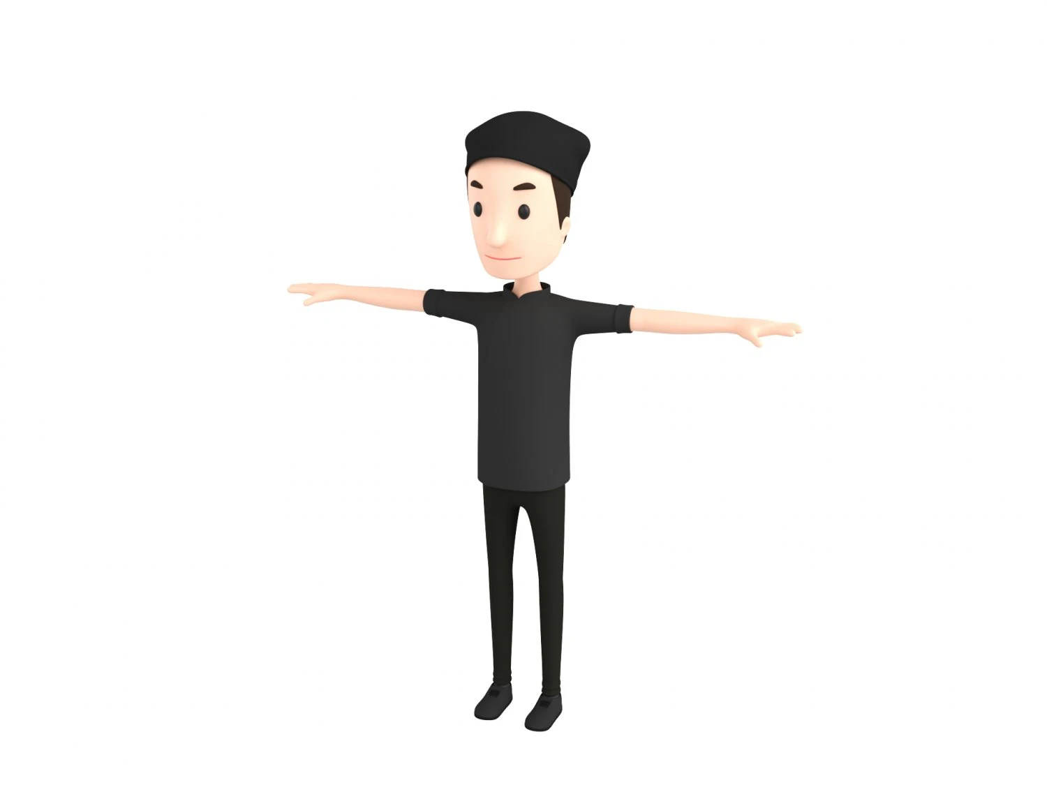 dessin anim&eacute;man033 chef Modèle 3D .c4d .max .obj .3ds .fbx .stl .blend 